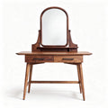 Coiffeuse en bois avec miroir et deux tiroirs dimensions 120 x 60 x 75cm